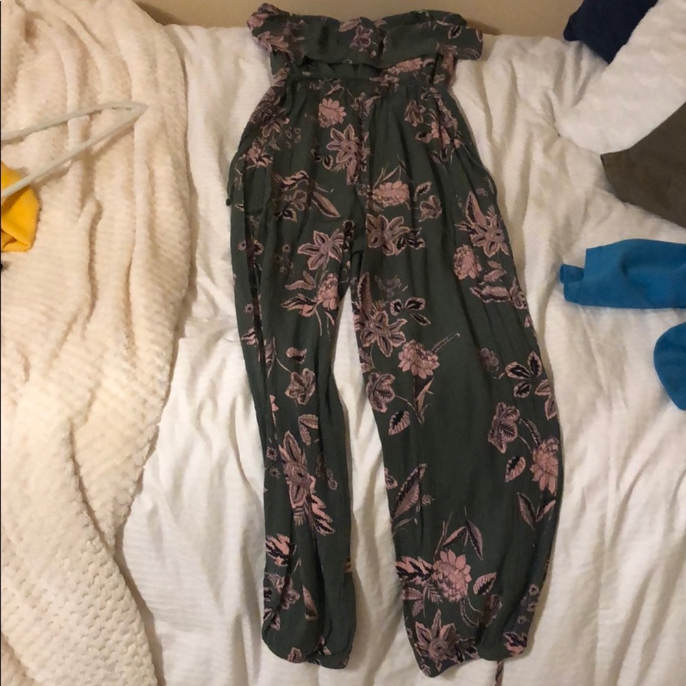 Green Floral Jumpsuit
